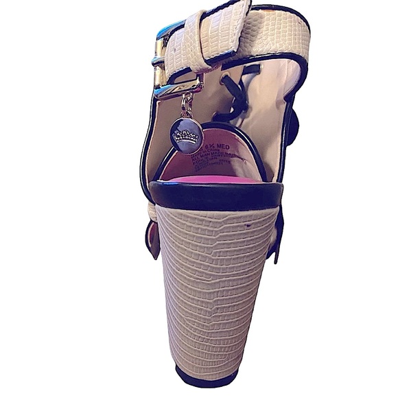 Juicy Couture Lace Up Open Toe Heels Size 10 - Picture 11 of 16